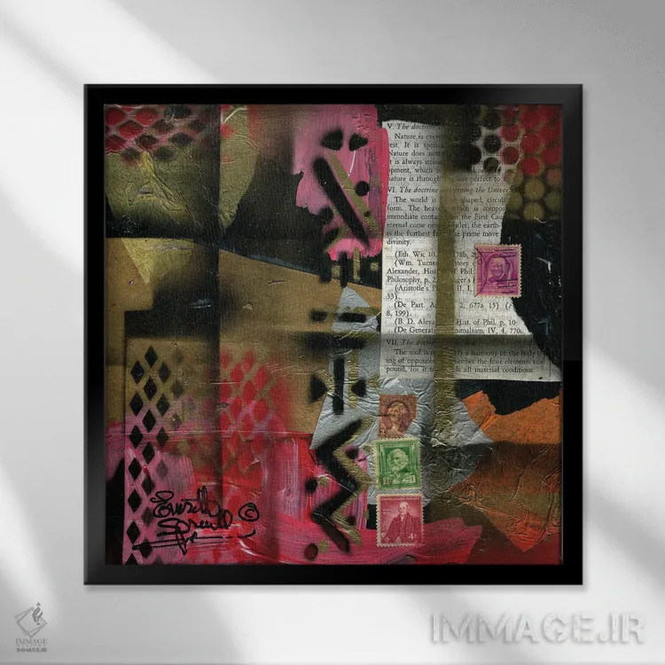 تابلو جبران ۴۰ بخش اول اثر اورِت اسپرویل - نمای قابدار مشکی