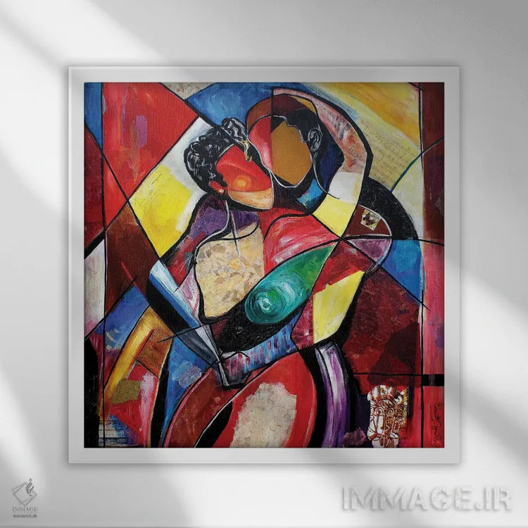 تابلو زمان، عشق و لطافت اثر اورِت اسپرویل - نمای قابدار سفید