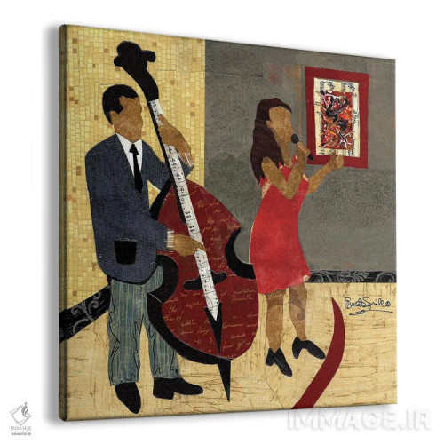 تابلو دوئت جاز اشتاینوی (پیانو) اثر اورِت اسپرویل - نمای پرسپکتیو محصول