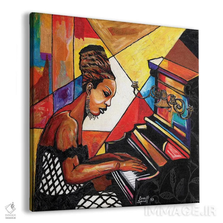 تابلو نینا سیمون اثر اورِت اسپرویل - نمای پرسپکتیو محصول