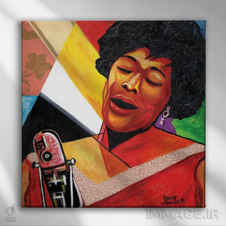 تابلو اِلا فیتزجرالد اثر اورِت اسپرویل - نمای روبهرو روی دیوار