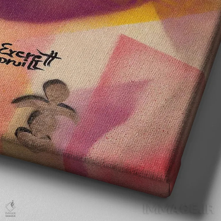 تابلو ماسک بائوله اثر اورِت اسپرویل - نمای نزدیک بافت بوم