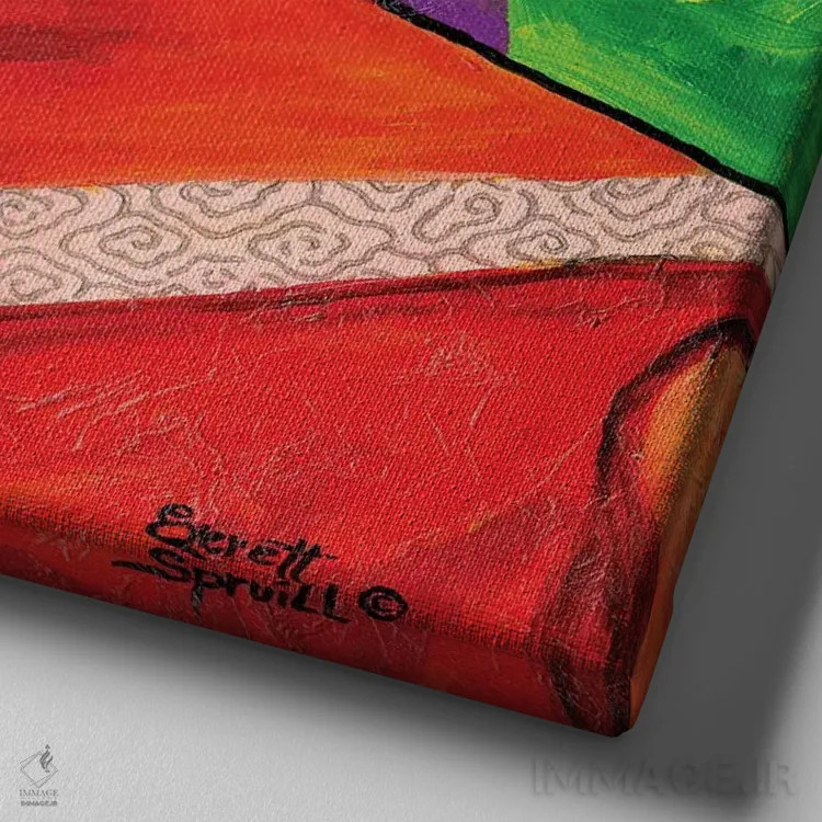 تابلو اِلا فیتزجرالد اثر اورِت اسپرویل - نمای نزدیک بافت بوم