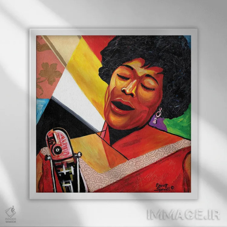 تابلو اِلا فیتزجرالد اثر اورِت اسپرویل - نمای قابدار سفید