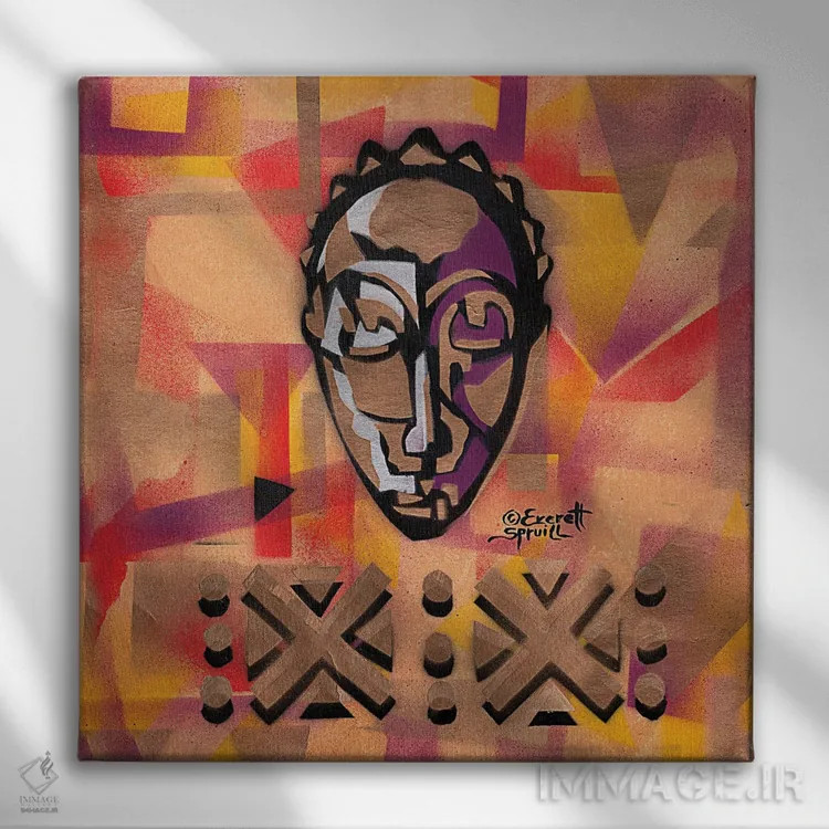 تابلو ماسک بائوله II اثر اورِت اسپرویل - نمای روبهرو روی دیوار