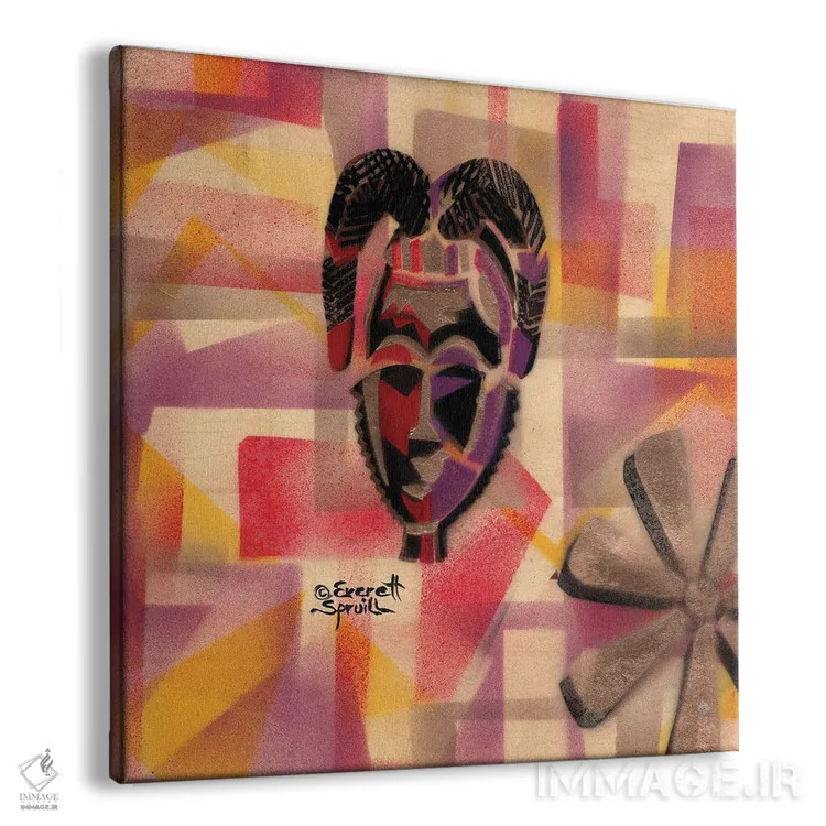 تابلو ماسک یاوره و حکمت اثر اورِت اسپرویل - نمای پرسپکتیو محصول