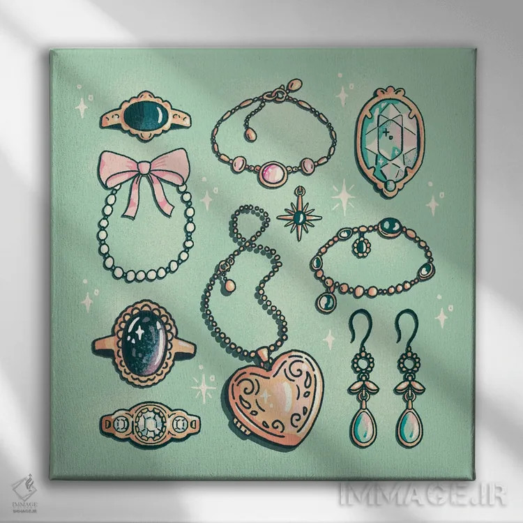 تابلو درخشش اثر ایو اندرسون - نمای روبهرو روی دیوار