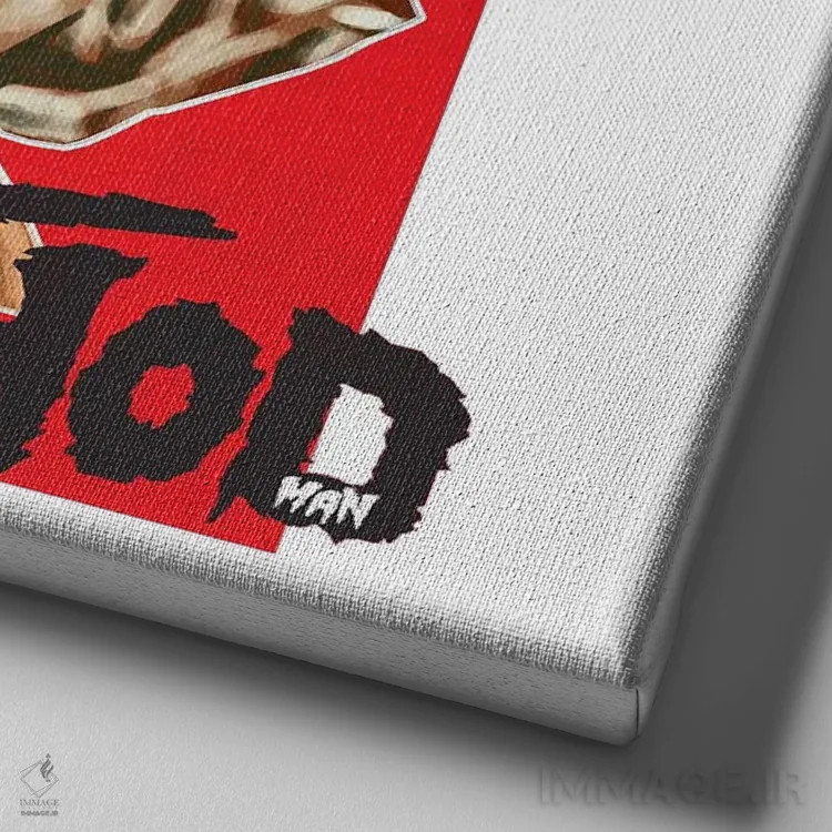 تابلو رد مث (ریدمن و متود من) اثر ایوان ویلیامز - نمای نزدیک بافت بوم