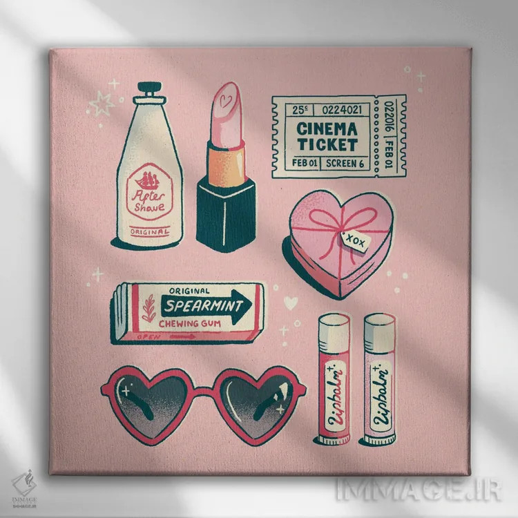 تابلو شب قرار عاشقانه اثر ایو اندرسون - نمای روبهرو روی دیوار