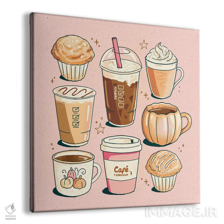 تابلو نوشیدنیهای پاییزی اثر ایو اندرسون - نمای پرسپکتیو محصول