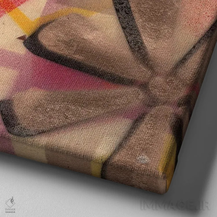 تابلو ماسک یاوره و حکمت اثر اورِت اسپرویل - نمای نزدیک بافت بوم