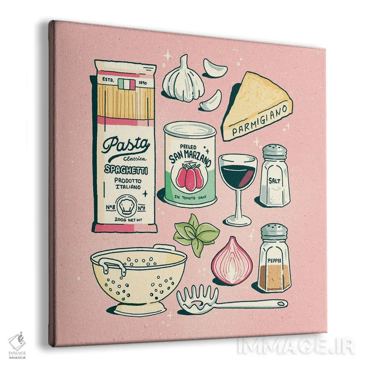تابلو پاستا اثر ایو اندرسون - نمای پرسپکتیو محصول