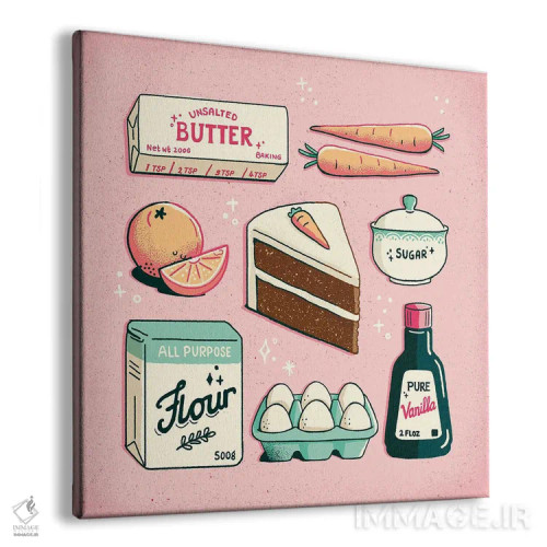 تابلو کیک هویج اثر ایو اندرسون - نمای پرسپکتیو محصول