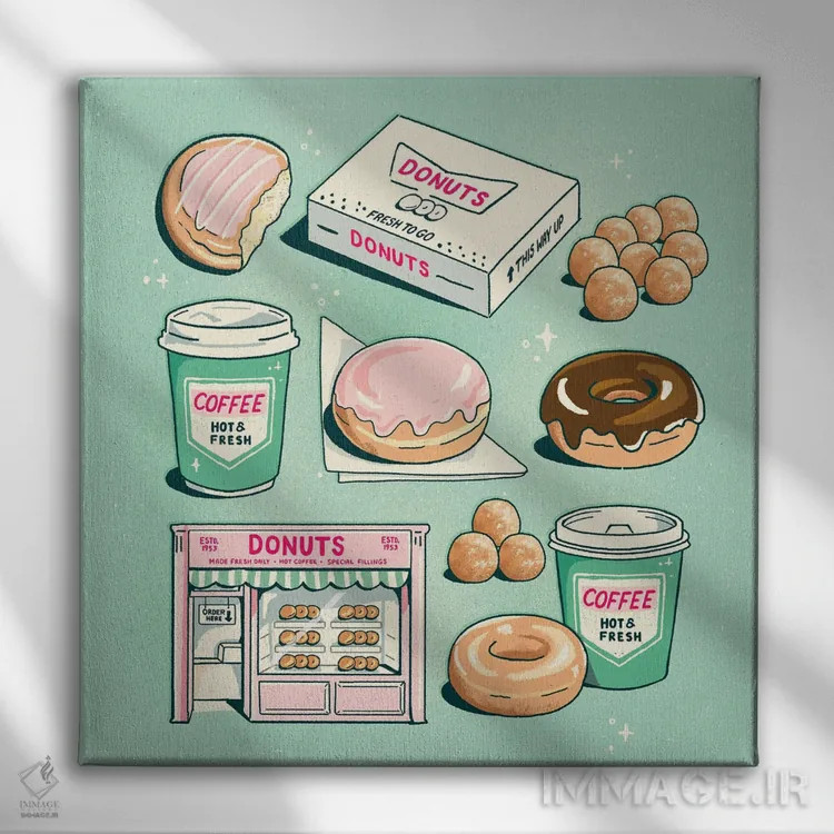 تابلو دوناتها اثر ایو اندرسون - نمای روبهرو روی دیوار