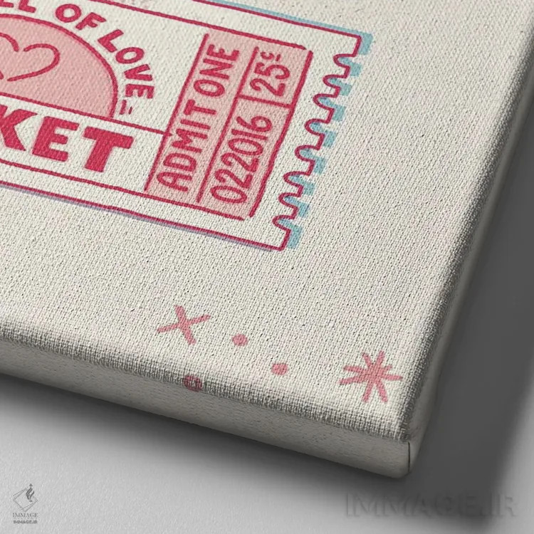 تابلو تونل عشق اثر ایو اندرسون - نمای نزدیک بافت بوم