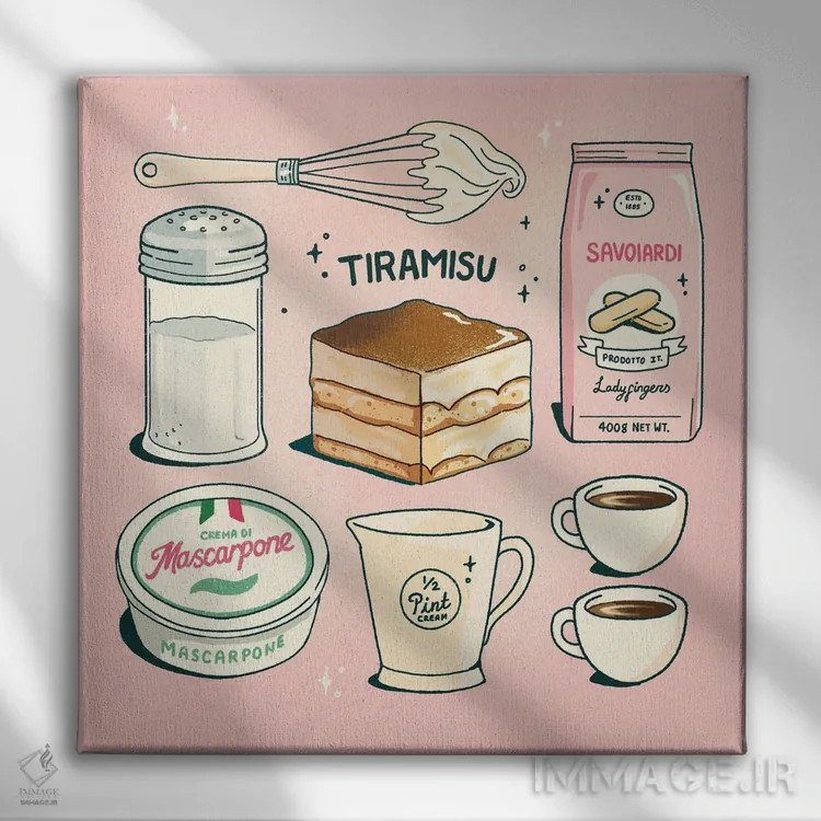 تابلو تیرامیسو اثر ایو اندرسون - نمای روبهرو روی دیوار