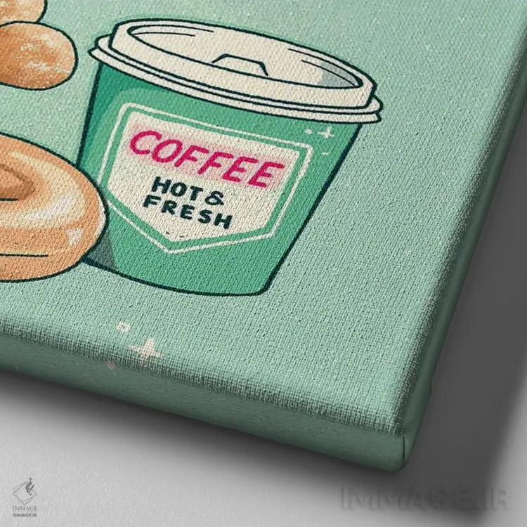 تابلو دوناتها اثر ایو اندرسون - نمای نزدیک بافت بوم