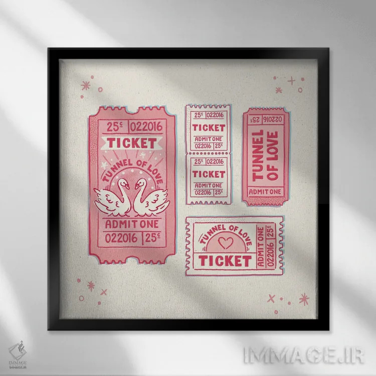 تابلو تونل عشق اثر ایو اندرسون - نمای قابدار مشکی