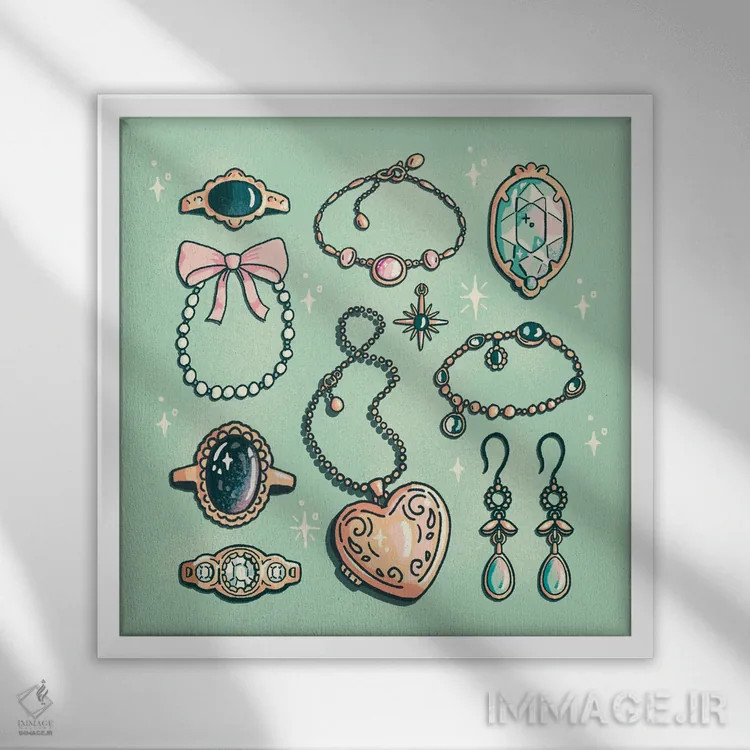 تابلو درخشش اثر ایو اندرسون - نمای قابدار سفید