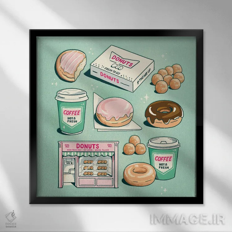 تابلو دوناتها اثر ایو اندرسون - نمای قابدار مشکی