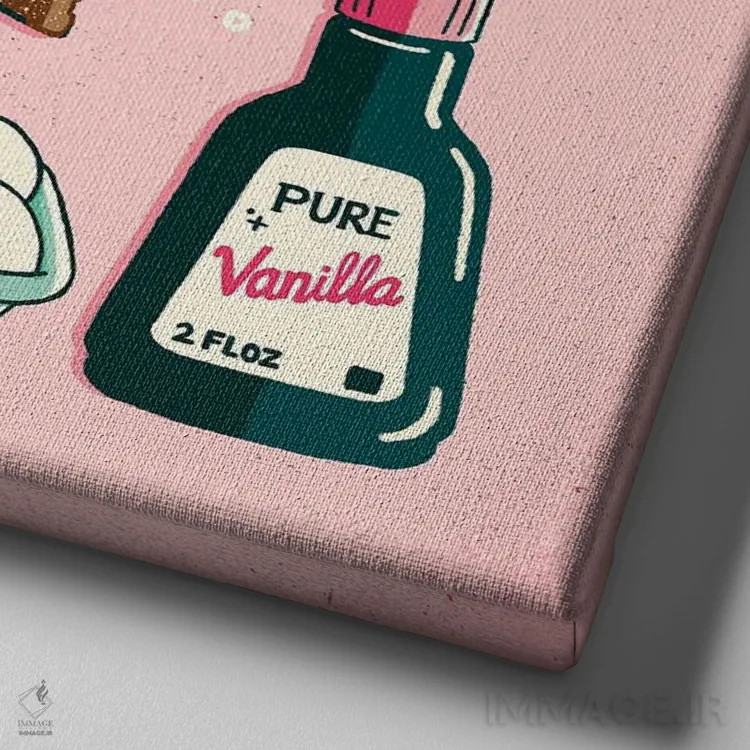 تابلو کیک هویج اثر ایو اندرسون - نمای نزدیک بافت بوم