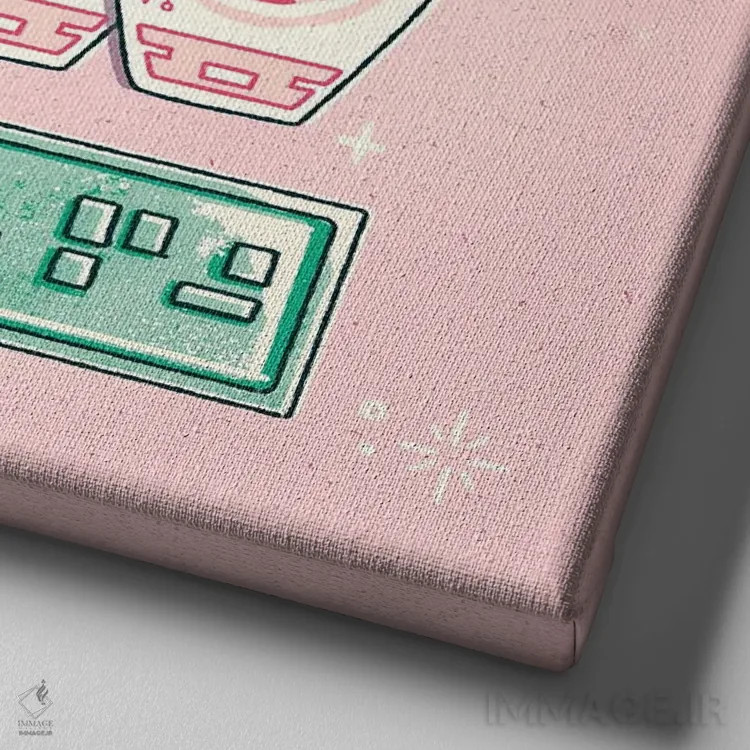 تابلو نوستالژی کهکشانی اثر ایو اندرسون - نمای نزدیک بافت بوم