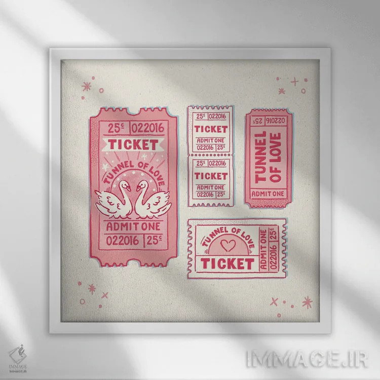 تابلو تونل عشق اثر ایو اندرسون - نمای قابدار سفید