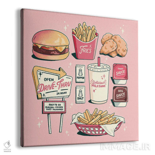 تابلو غذاخوری کنار جاده اثر ایو اندرسون - نمای پرسپکتیو محصول