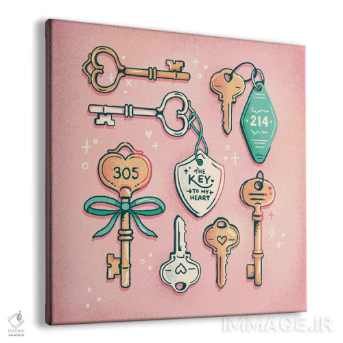 تابلو کلید قلب من اثر ایو اندرسون - نمای پرسپکتیو محصول