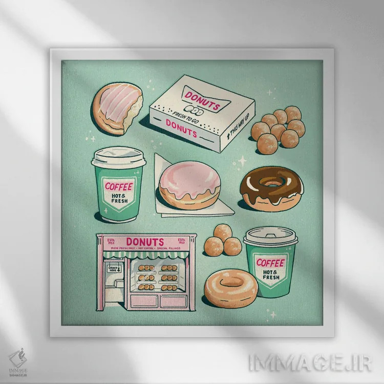 تابلو دوناتها اثر ایو اندرسون - نمای قابدار سفید