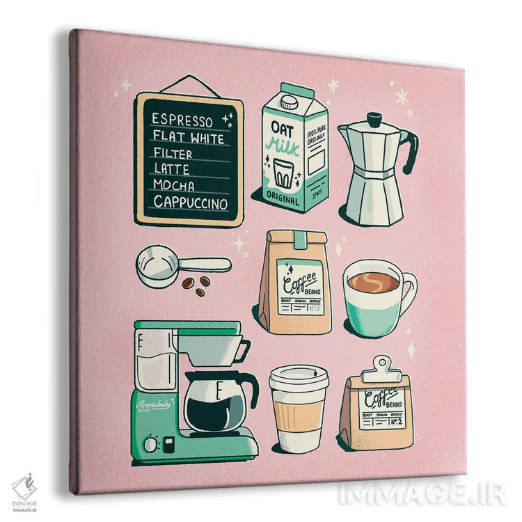 تابلو قهوه اثر ایو اندرسون - نمای پرسپکتیو محصول