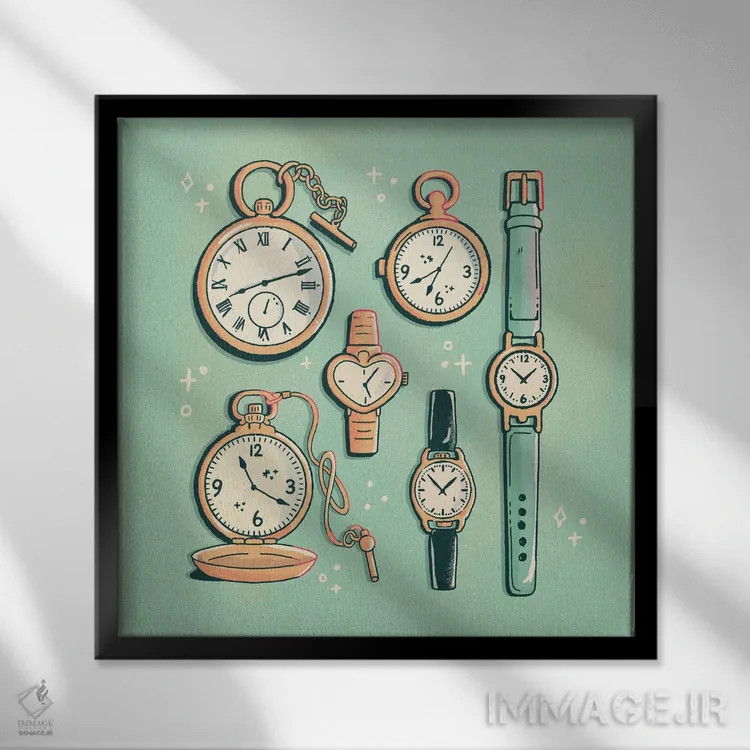 تابلو زمان اثر ایو اندرسون - نمای قابدار مشکی