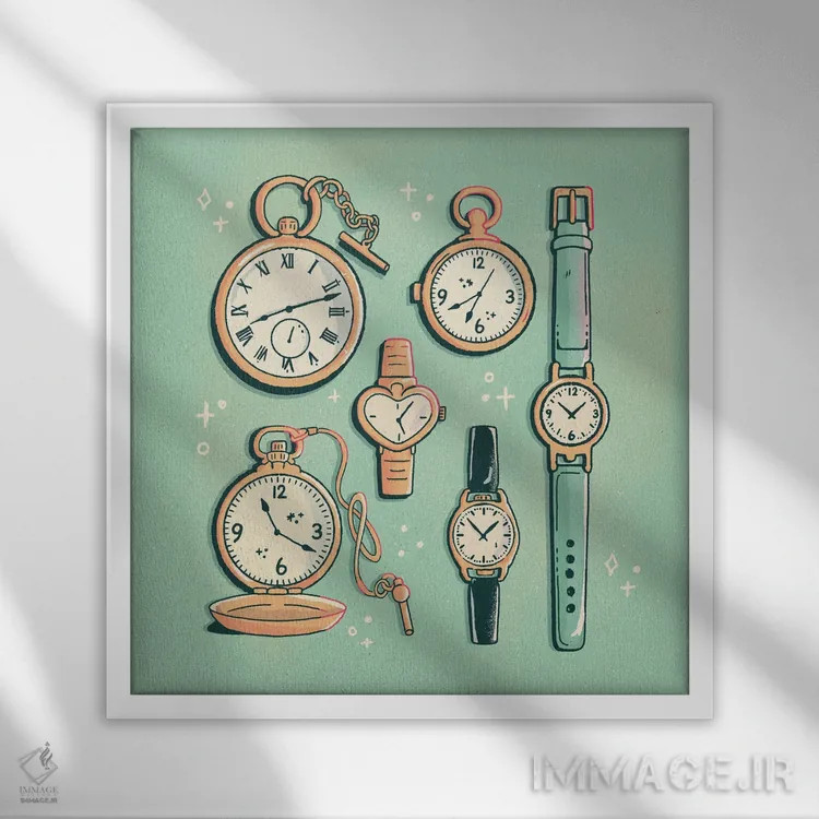 تابلو زمان اثر ایو اندرسون - نمای قابدار سفید