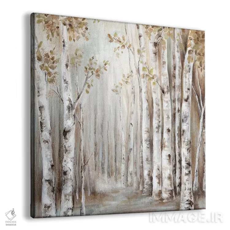 تابلو جنگل توس در غروب III اثر اوا واتس - نمای پرسپکتیو محصول