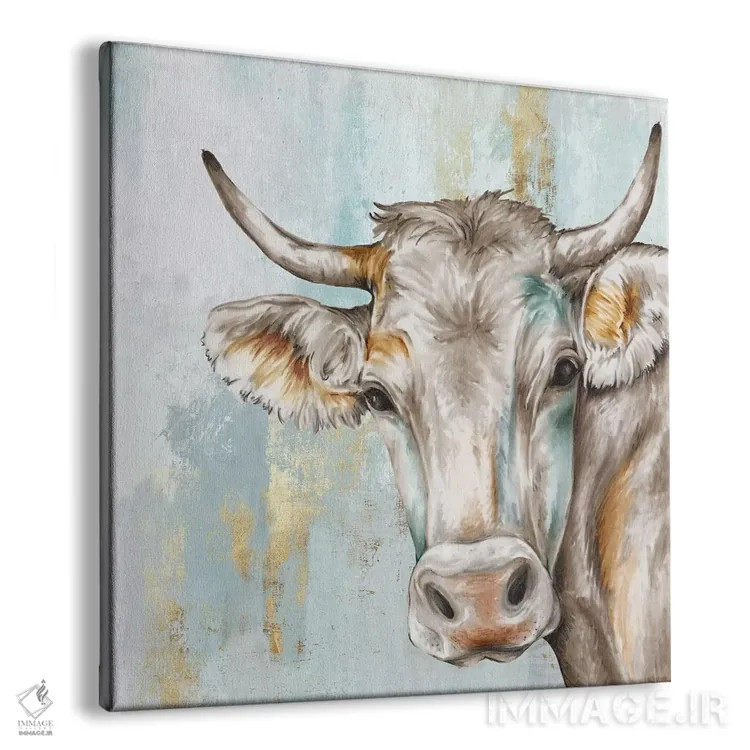 تابلو گاو کلهشق اثر اوا واتس - نمای پرسپکتیو محصول