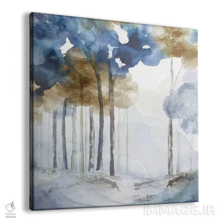 تابلو در جنگل آبی I اثر اوا واتس - نمای پرسپکتیو محصول