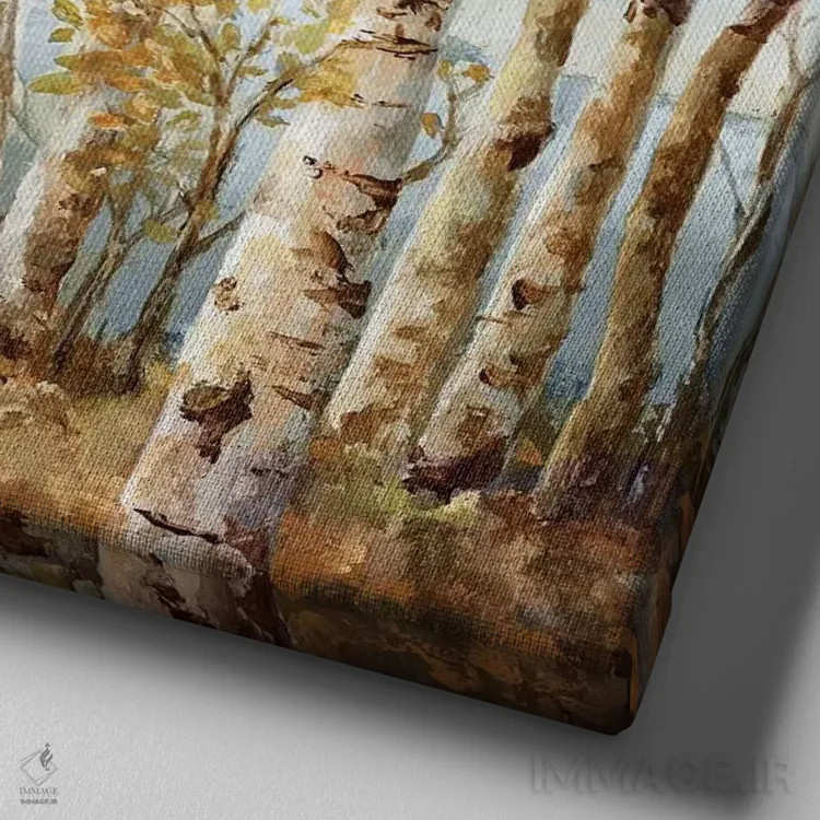 تابلو سربالایی اثر اوا واتس - نمای نزدیک بافت بوم