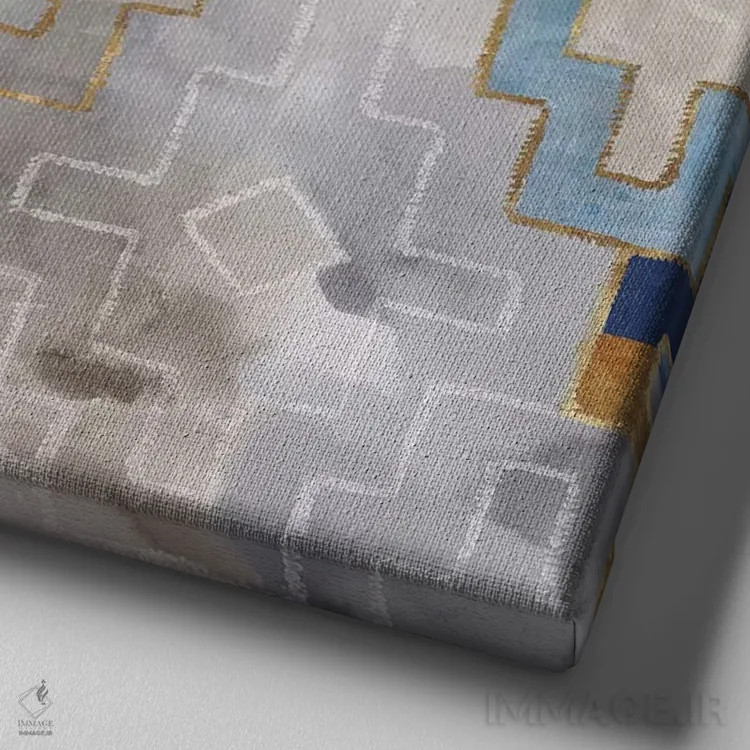 تابلو ذاتیت II اثر اوا واتس - نمای نزدیک بافت بوم