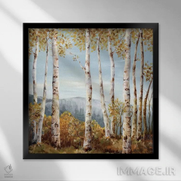 تابلو سربالایی اثر اوا واتس - نمای قابدار مشکی