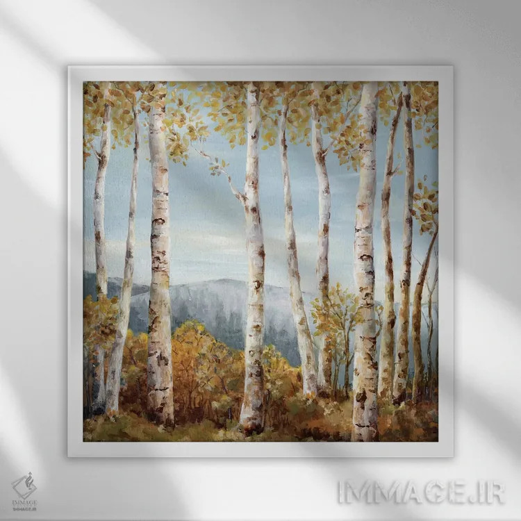 تابلو سربالایی اثر اوا واتس - نمای قابدار سفید