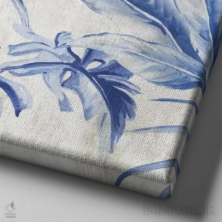 تابلو نقش نخلها I اثر اوا واتس - نمای نزدیک بافت بوم