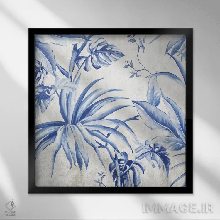 تابلو نقش نخلها I اثر اوا واتس - نمای قابدار مشکی