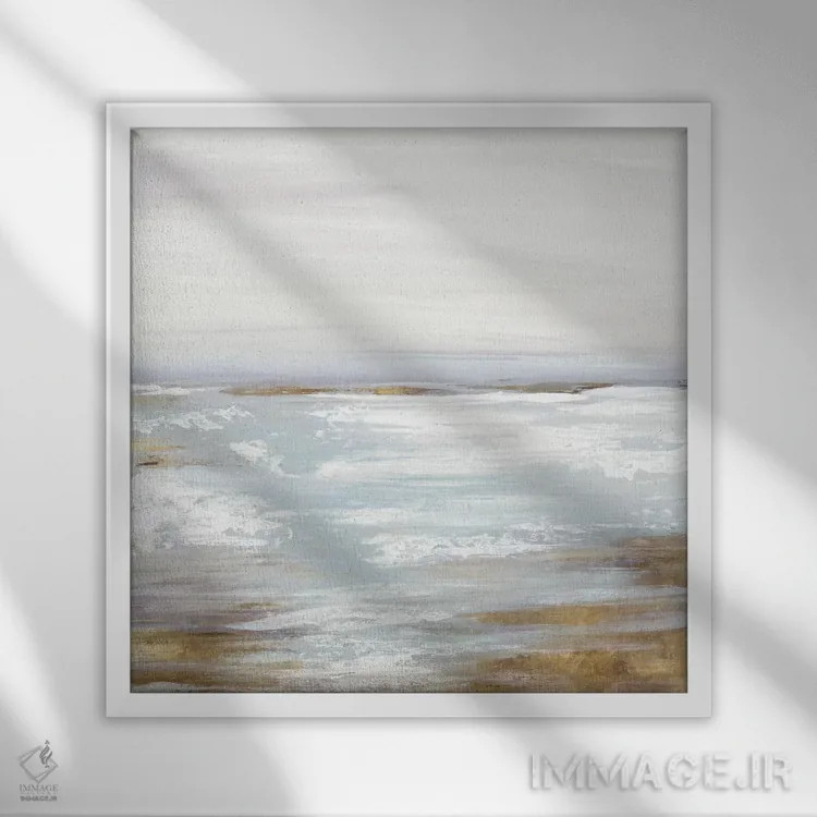 تابلو ورای فاصله I اثر اوا واتس - نمای قابدار سفید