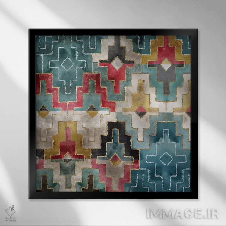 تابلو برانگیخته II اثر اوا واتس - نمای قابدار مشکی