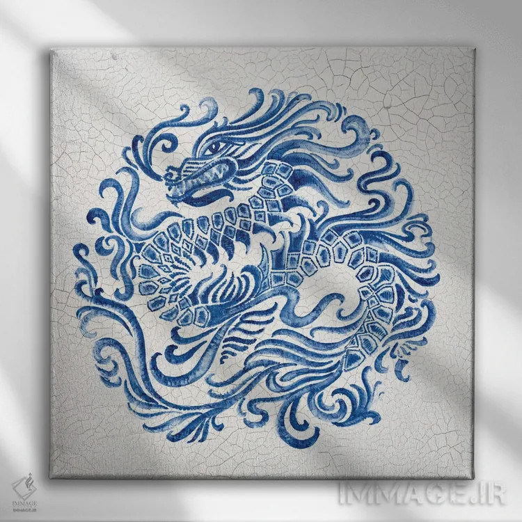 تابلو چینی چینی II اثر اوا واتس - نمای روبهرو روی دیوار