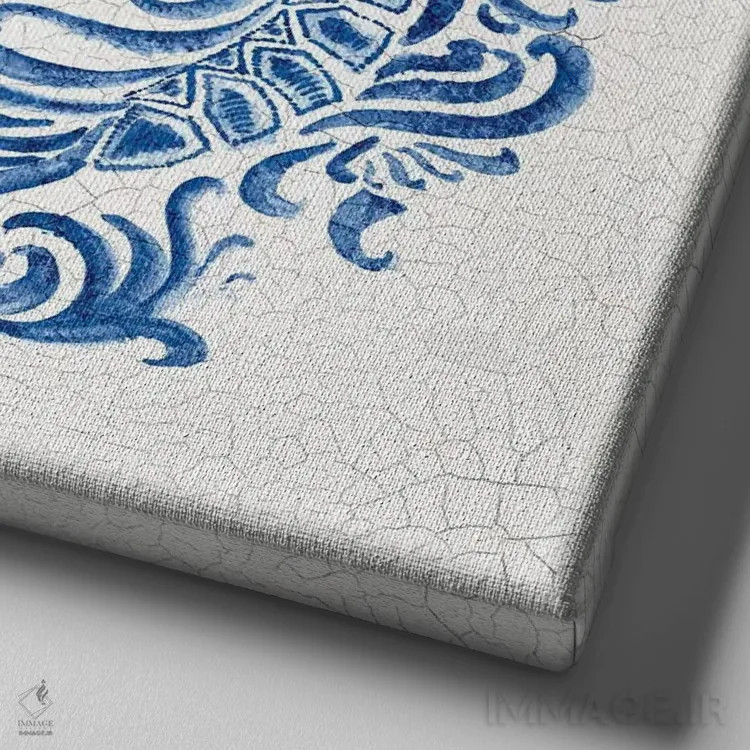 تابلو چینی چینی II اثر اوا واتس - نمای نزدیک بافت بوم