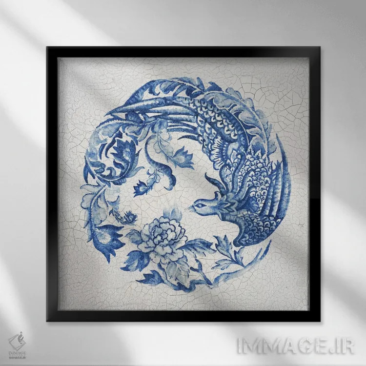 تابلو چینی چینی I اثر اوا واتس - نمای قابدار مشکی