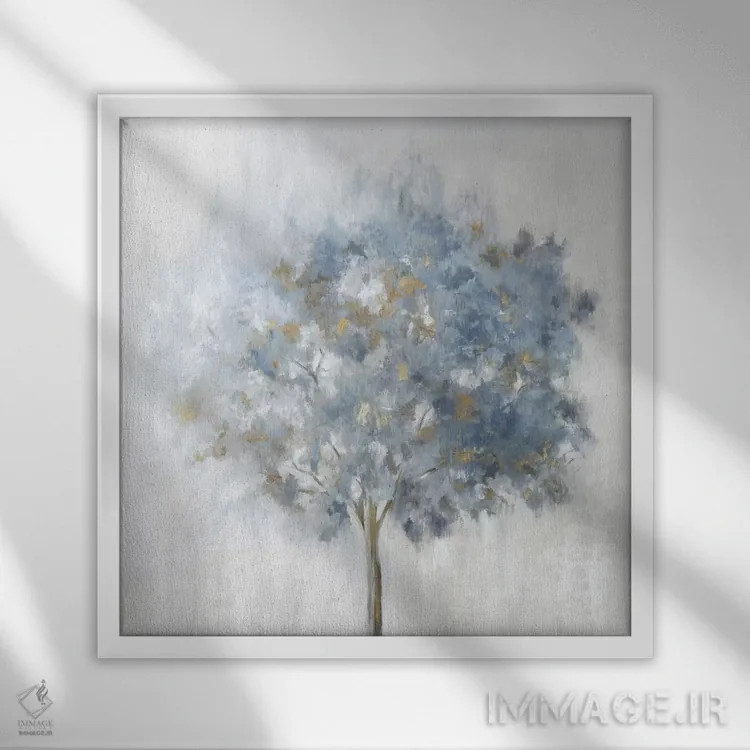 تابلو تنها اثر اوا واتس - نمای قابدار سفید