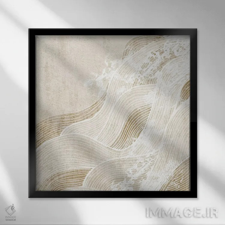 تابلو امواج جزر و مد II اثر اوا واتس - نمای قابدار مشکی