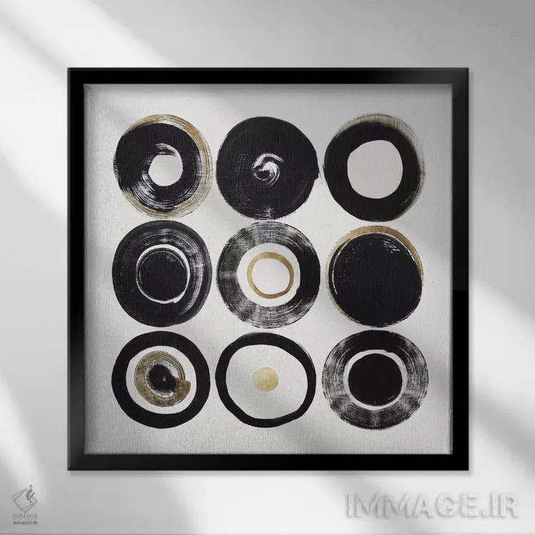 تابلو حاشیهٔ ذهن اثر اوا واتس - نمای قابدار مشکی